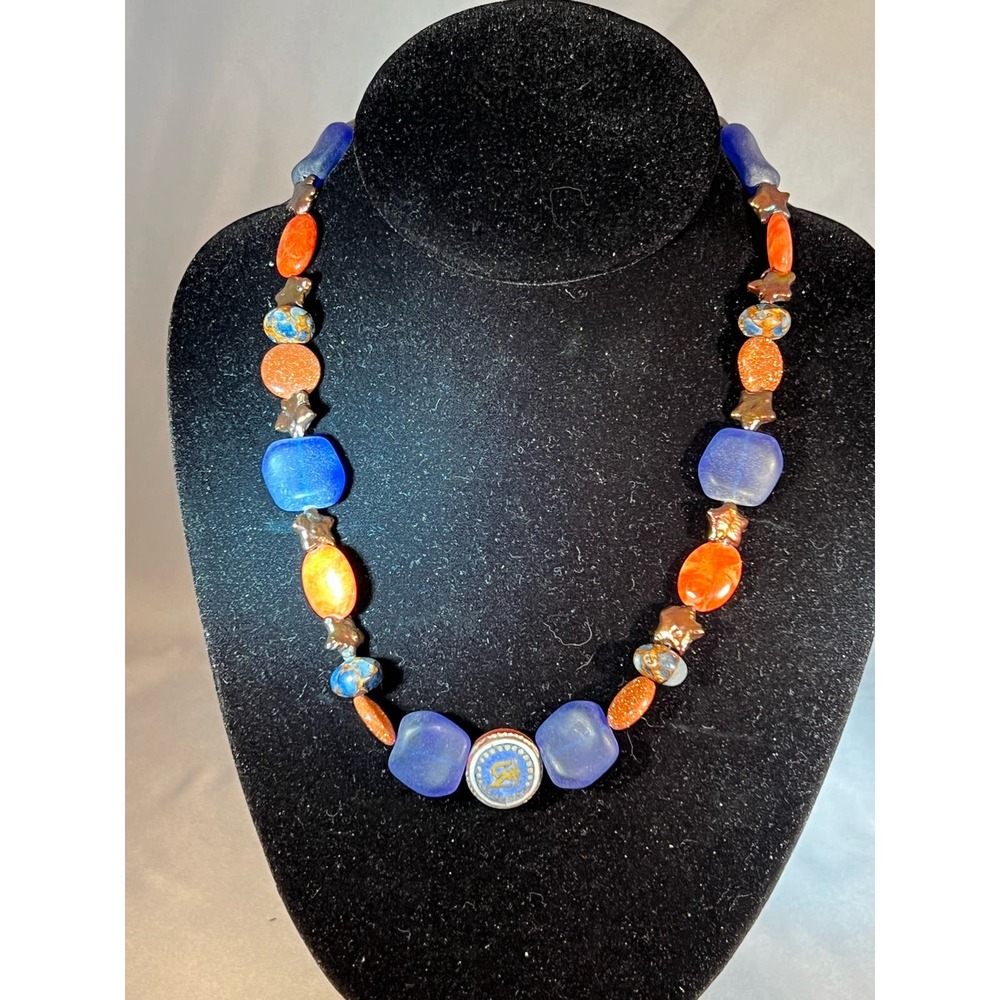 NWOT Handmade on Jewelry Wire Unique Bead Necklace 20”